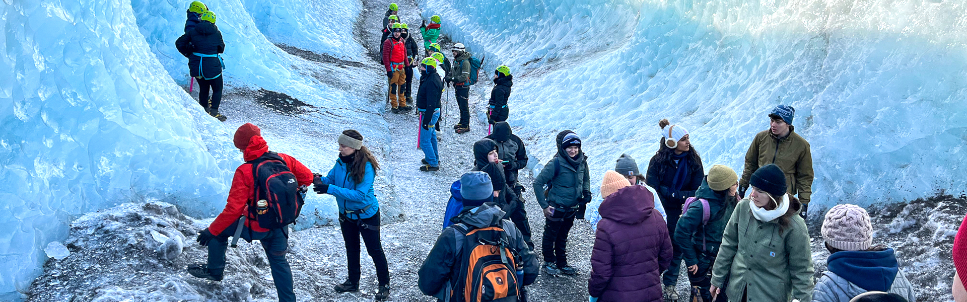 students at glacier