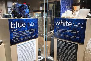 Blue and White Minerals exhibit