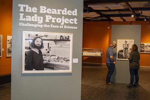'The Bearded Lady Project' exhibit in Earth and Mineral Sciences Museum & Art Gallery reexamines faces of science.  