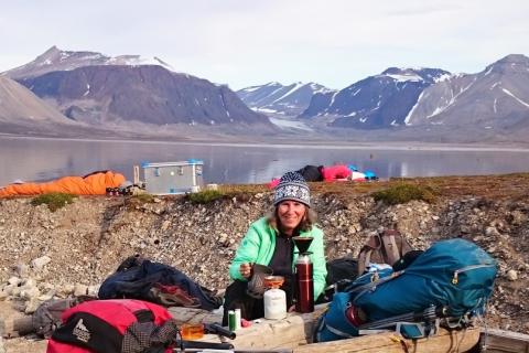 Marilyn Fogel at a research site in Svalbard, Norway.