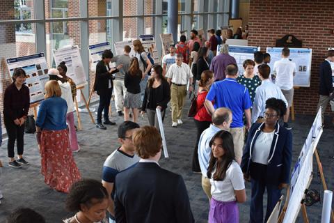 Undergraduate students presented their summer research projects at the Research Experiences for Undergraduates Symposium.