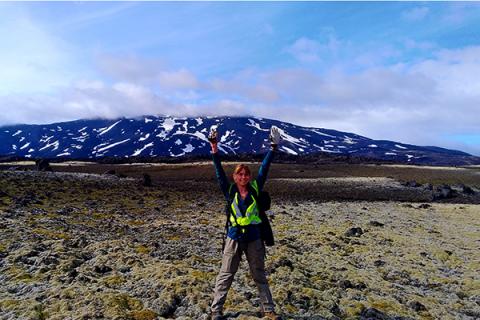 Catherine Hanagan conducted fieldwork in Iceland through funding from a Rodney A. Erickson Discovery Grant.