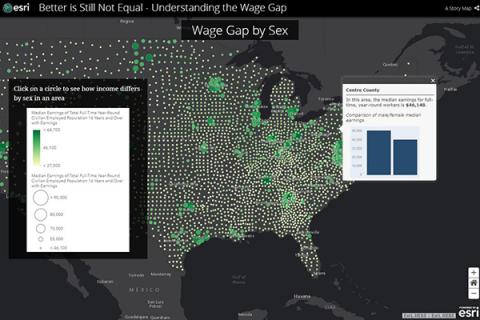 Wage gap map