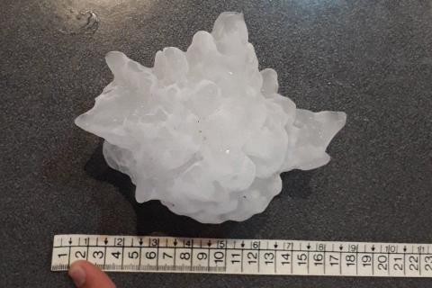 A gargantuan hailstone that fell in Argentina