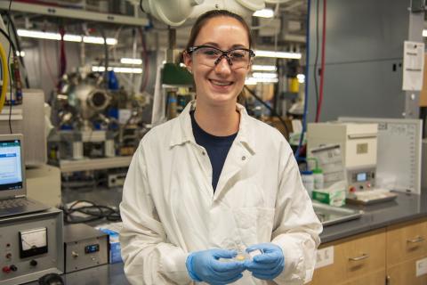 Sarah Lowum received a 2019 NSF Graduate Research Fellowship to investigate how to improve the cold sintering process.