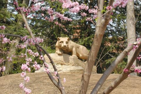 The Nittany Lion Shrine on the University Park campus of Penn State.