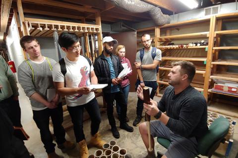 PennTAP advisers and energy engineering students in the College of Earth and Mineral Sciences at Penn State visited BWP Bats.