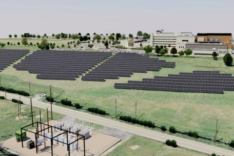 A rendering of the new solar array shows its location along Orchard Road, near the Mount Nittany Medical Center.