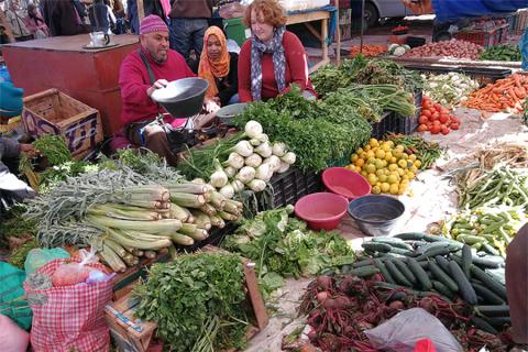 Penn State geography researcher Bronwen Powell is studying food markets in Morocco