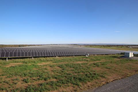 The Nittany 1 solar array, one of three solar farms that make up the 70-megawatt solar array in Franklin County