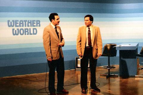 Paul Knight, former Pennsylvania State Climatologist, left, and Fred Gadomski, assistant research professor in meteorology