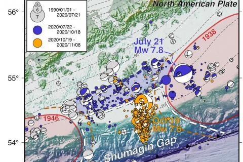 Earthquakes in Shumagin Gap region