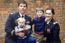 Army Capt. Andy Duhon and family
