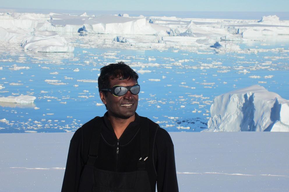Geoscientist Sridhar Anandakrishnan in Antarctica