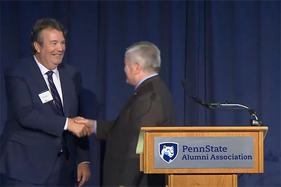 President Eric Barron introduced Edward C. Dowling Jr., a graduate of the College of Earth and Mineral Sciences