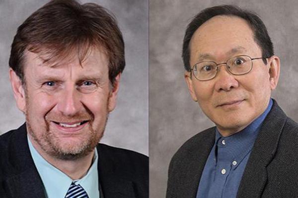 Penn State professors Clive Randall, left, and T.C. Mike Chung