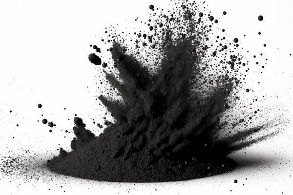 Black coal dust with particles