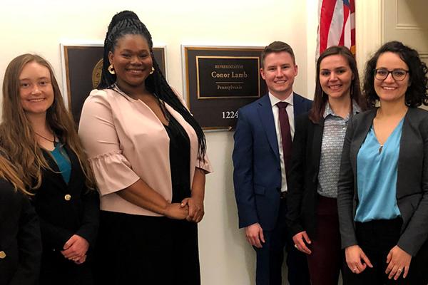 Penn State graduate students and members of the Science Policy Society recently visited congressional offices in Washington, D.C