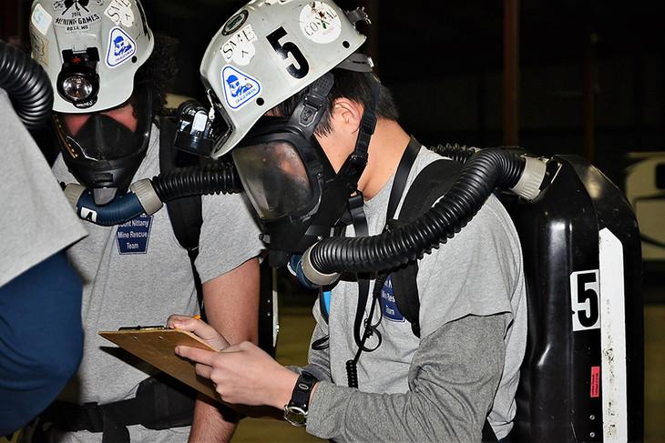 Students develop skills necessary to respond to a mine rescue emergency through contest 