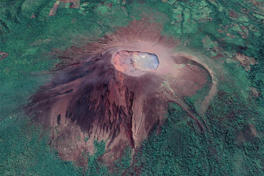 Telica Volcano, a persistently active volcano in western Nicaragua