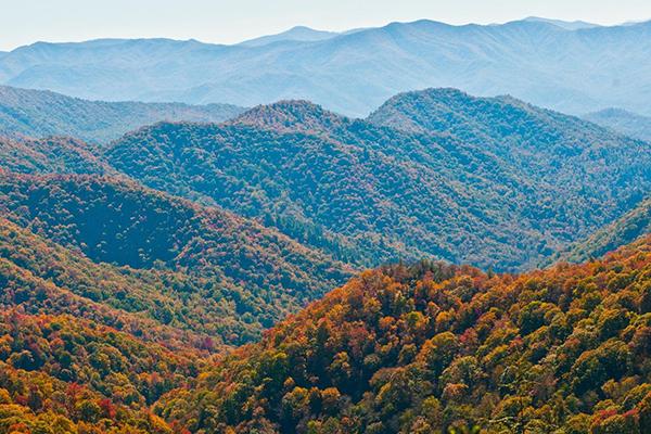 The Smoky Mountains, a subrange of the Appalachians in the U.S.