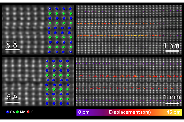 An atomically resolved scanning transmission electron microscopy (STEM) image