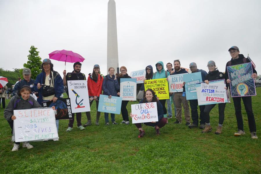 Members of WE ARE for Science organized buses to Washington, D.C., taking about 130 Penn Staters to the science march in 2017. 