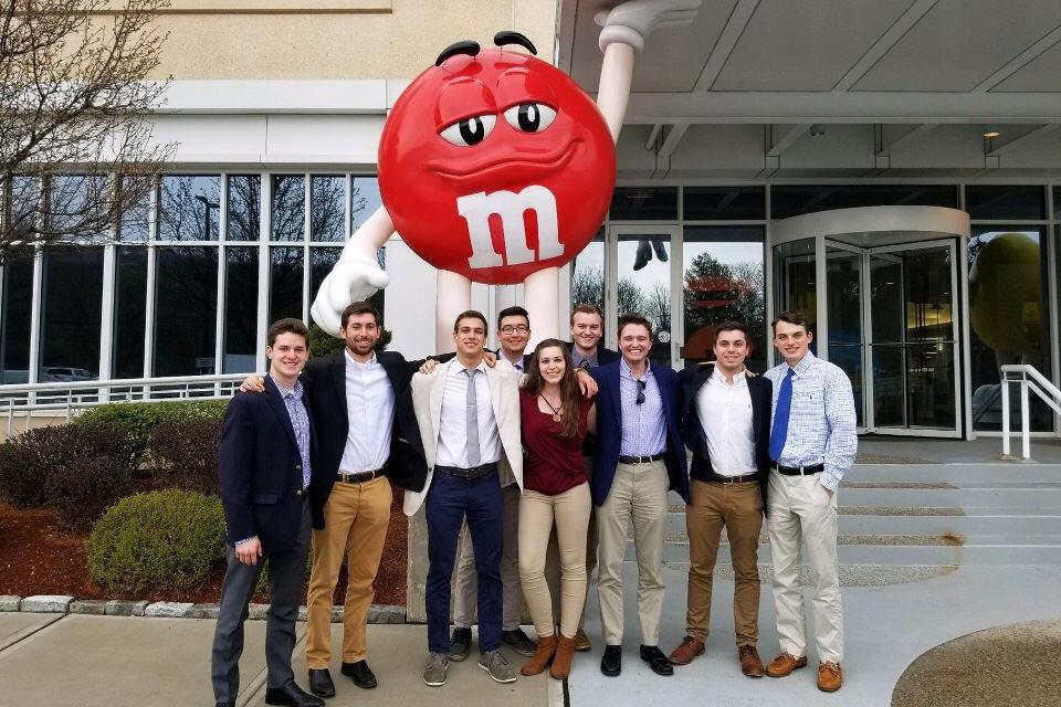 Penn State's Weather Risk Management Club visited Mars candy in fall 2019. 