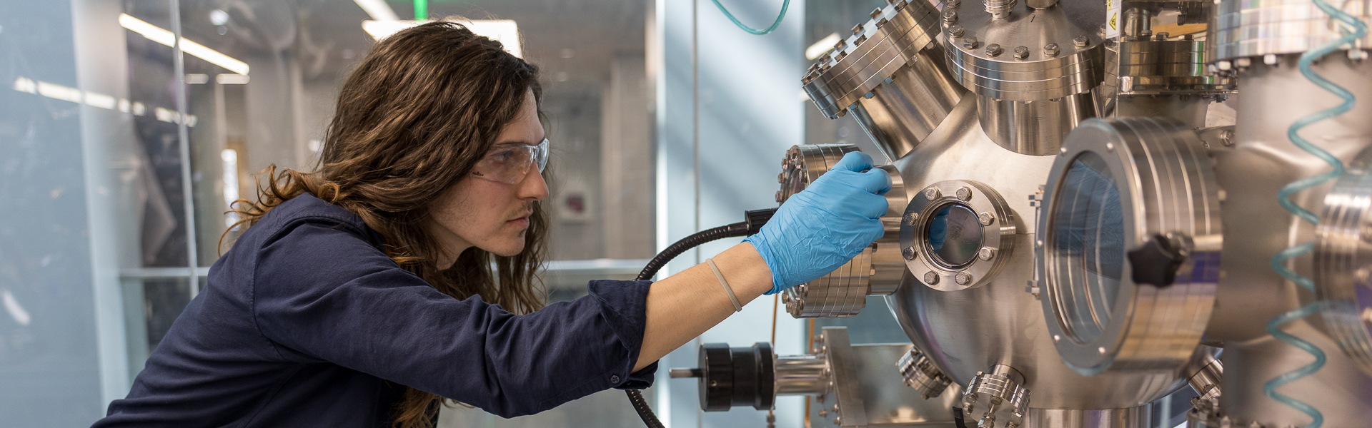 Graduate student in lab