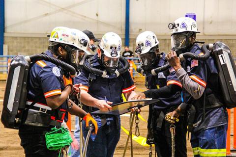 Mining engineering students from the John and Willie Leone Family Department of Energy and Mineral Engineering