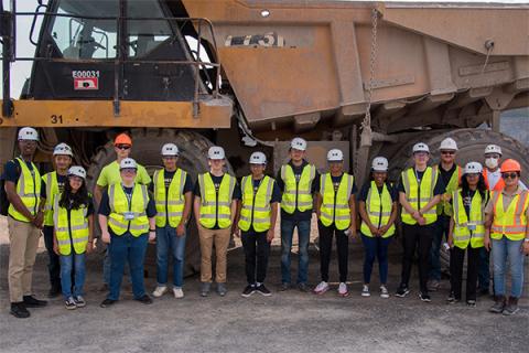 As part of the Mining Rocks! Summer Camp, high school students toured a local quarry with faculty and graduate students.
