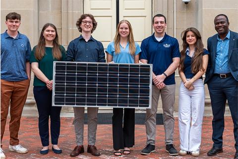 The Penn State team, “Sunny Valley,” which included Vaughn Kutish, Sophia Warnock, Michael Gurnee, Jaclyn Rawa, Kurt Phillips, and Maria Amalia Abreu