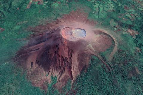 Telica Volcano, a persistently active volcano in western Nicaragua