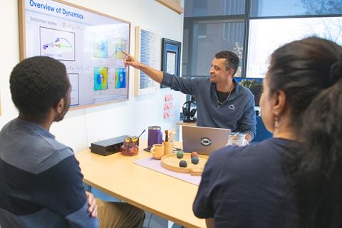 Stewart Mallory, assistant professor of chemistry and chemical engineering at Penn State, leads a research group that studies active matter, specifically the collective behavior of self-propelled microscopic particles.