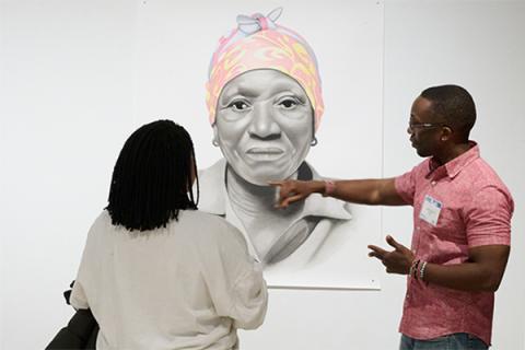 Graduate students at the Graduate Exhibition 2025