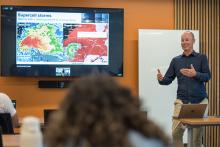 Paul Markowski presenting on tornado research