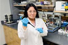 Urara Hasegawa in lab