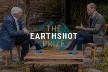 The Duke of Cambridge, Prince William (right) speaks with David Attenborough