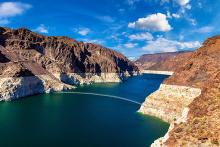 The water levels in Lake Mead, the reservoir formed by Hoover Dam on the Colorado River, have regularly been below full capacity and faces challenges due to climate change and drought