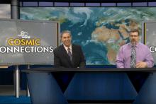 "Weather World" host Jon Nese, left, invited astronomer Chris Palma to be on the show