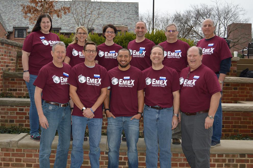Alumni from the Graduates of Earth and Mineral Sciences board of directors pose for a photo.