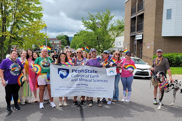 Group of EMS community who participated in Pride