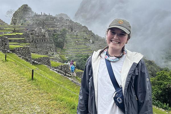 Irena Potochny, an undergraduate student at Penn State, visiting Machu Picchu